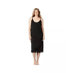✨NWT Comfort Choice Snap to Fit Black Lace Trim Full Slip Dress Plus Sz 30/32 3x